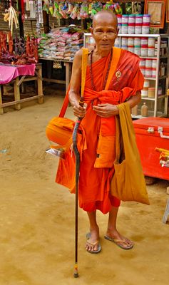 Buddhistischer Mönch in Phnom Kulen