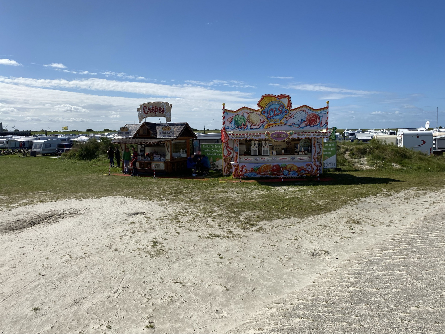 Buden am Strand