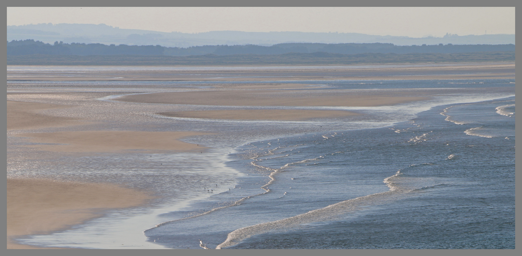 Budle Bay  Northumberland from Blackrocks Point Bamburgh