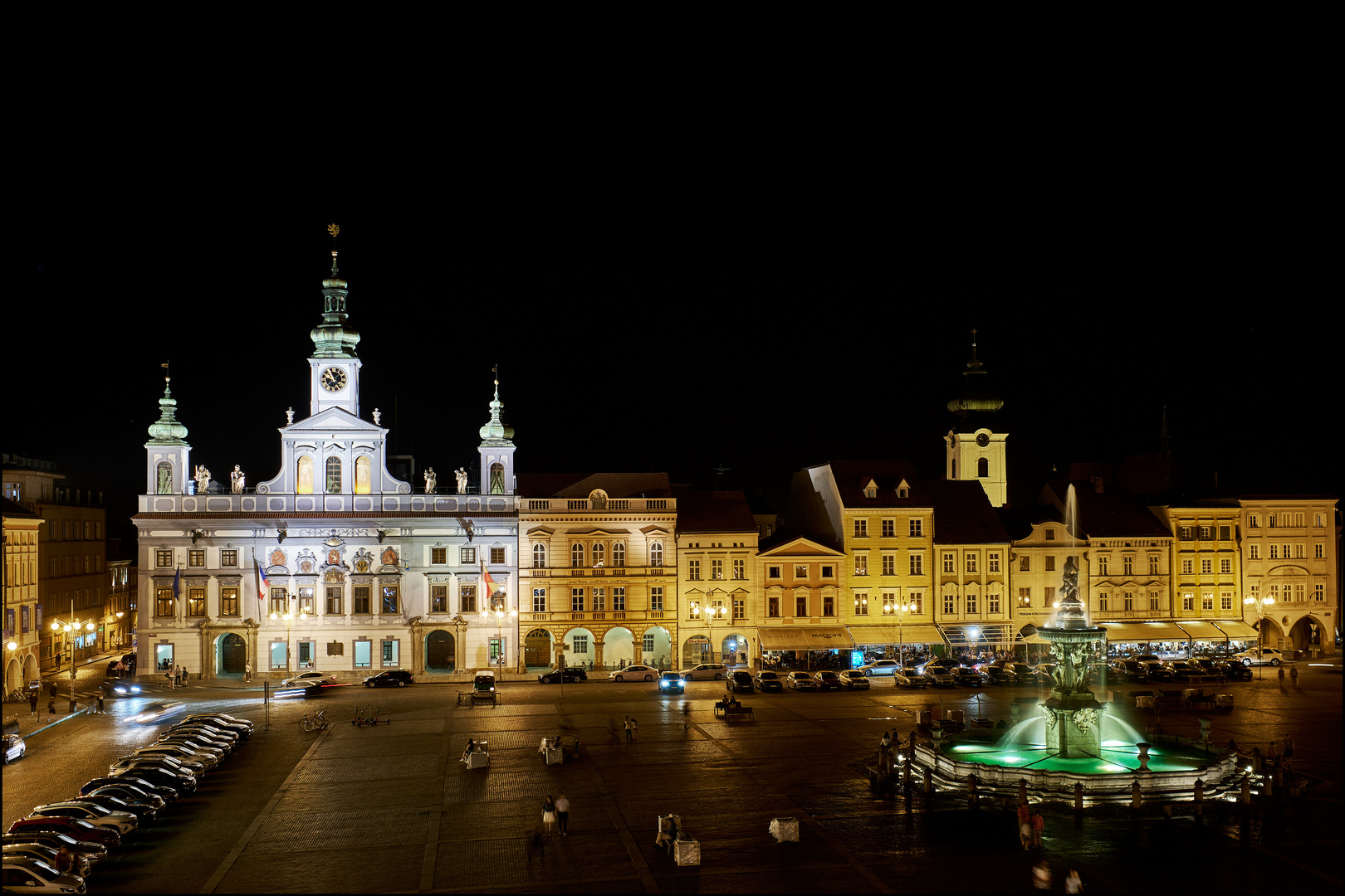 Budweis bei Nacht