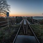 BÜ Triftweg mit Sonne 