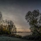 Büchenauer Baggersee beim ersten Frost