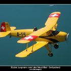 Bücker Jungmann over Lake Neuchâtel - Switzerland