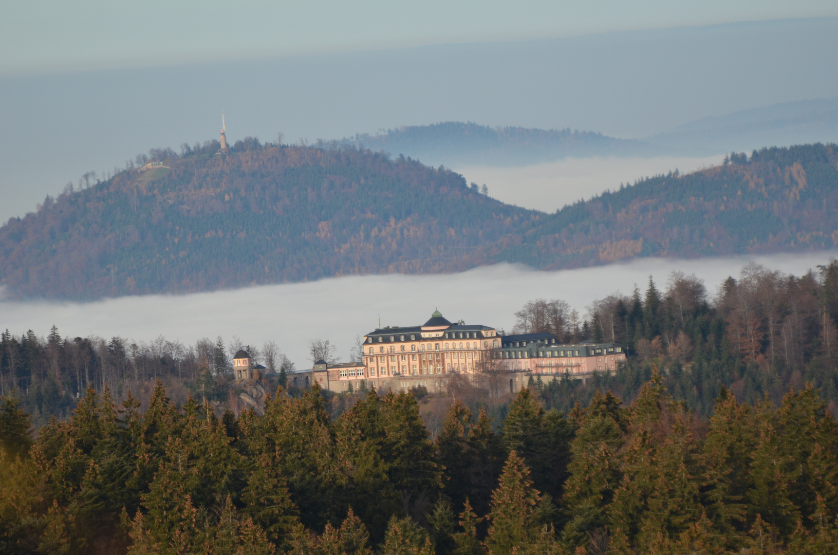 Bühler Höhe im Nebel