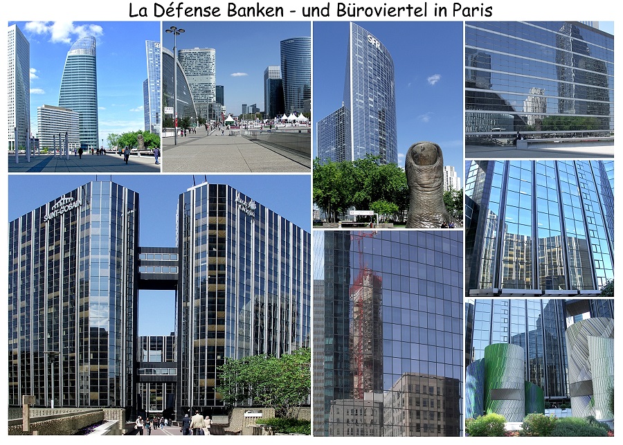Büro- und Bankenviertel La Défense in Paris