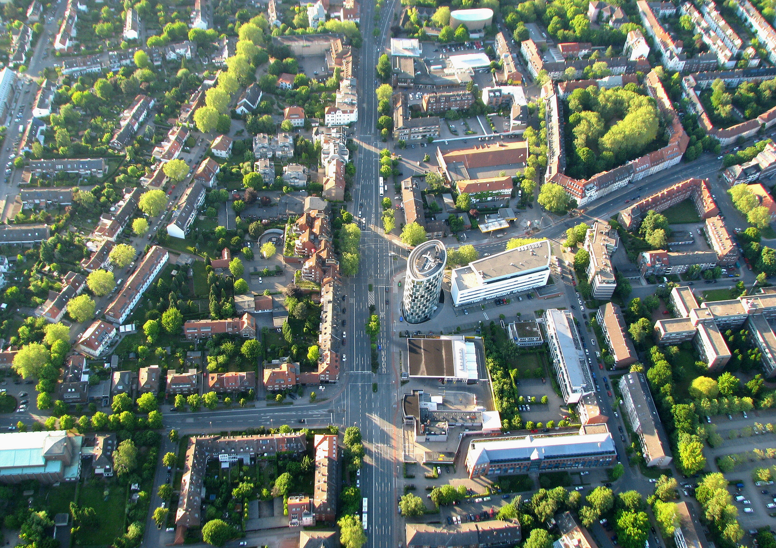 Bürotower an der Hammerstrasse aus dem Ballon