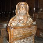 Büste von Seneca am Chorgestühl im Ulmer Münster