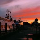 Büsum Hafen nach Sonnenuntergang