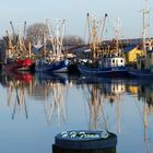 Büsum Krabben Kutter im Hafen , Urlaub im Hafen am 29.12.2014