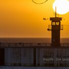 Büsum Mole Hafeneinfahrt Sonnenuntergang