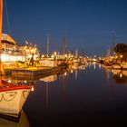 Büsumer Museumshafen bei Nacht