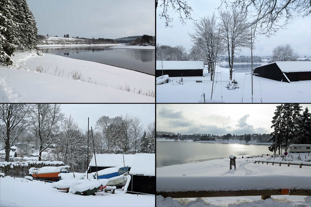 Bütgenbacher See im Schnee