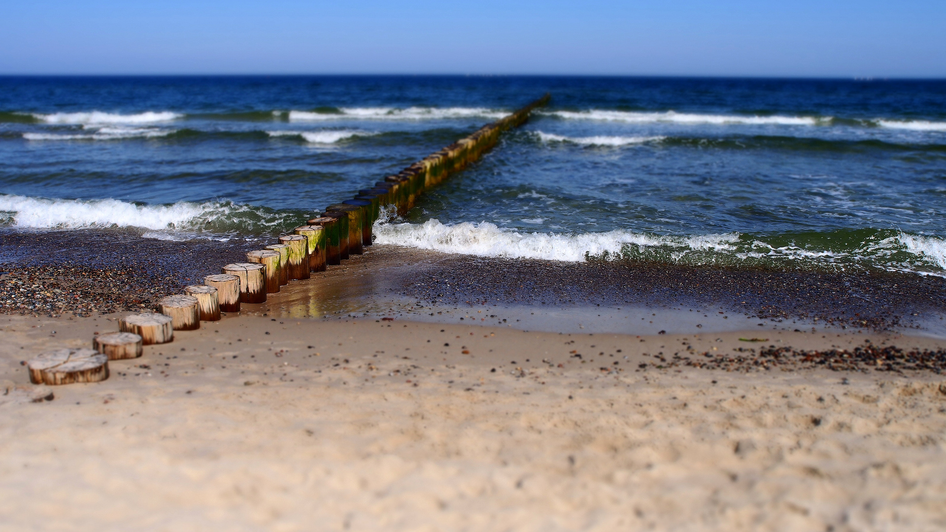 Buhnen am Strand