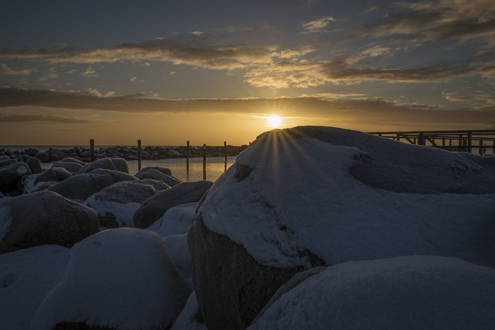 Buhnen am Strand von Damp/Ostsee