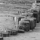 Buhnen am Strand von Wangerooge