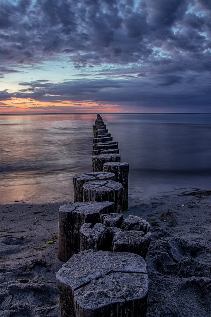 Buhnen am Strand von Zingst