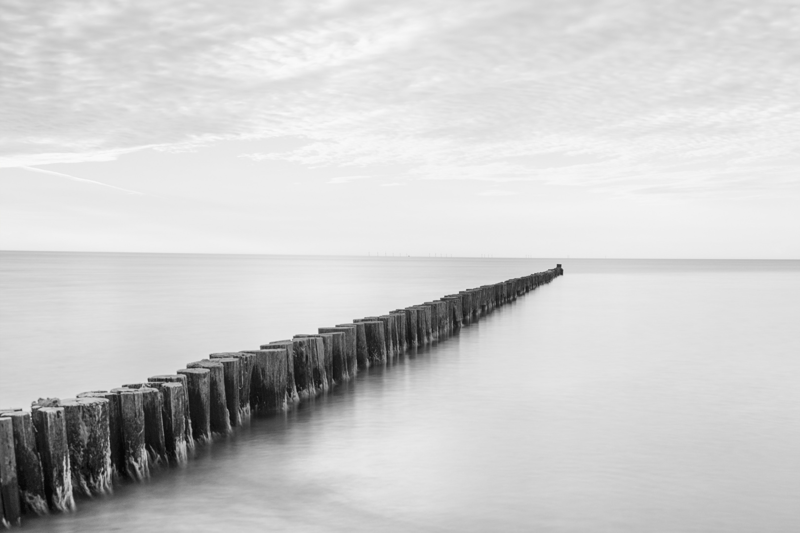 Buhnen an der Ostsee bei Zingst