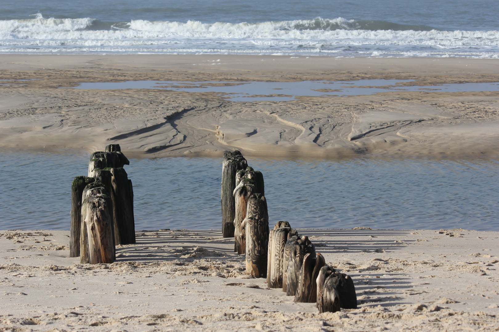 Buhnen auf Sylt, hier am Strand von Westerland