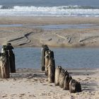 Buhnen auf Sylt, hier am Strand von Westerland