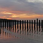 Buhnen im Spiegel der Nordsee