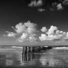 Buhnen und Wolken mit Spiegelungen FERT