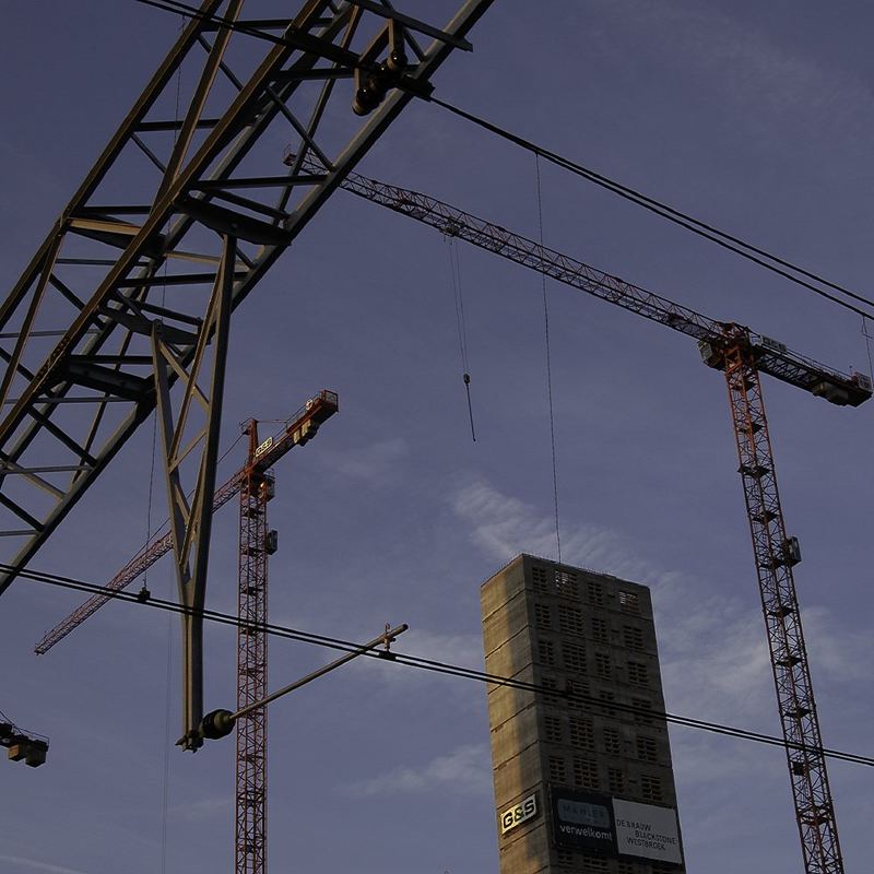 Building site in the early morning