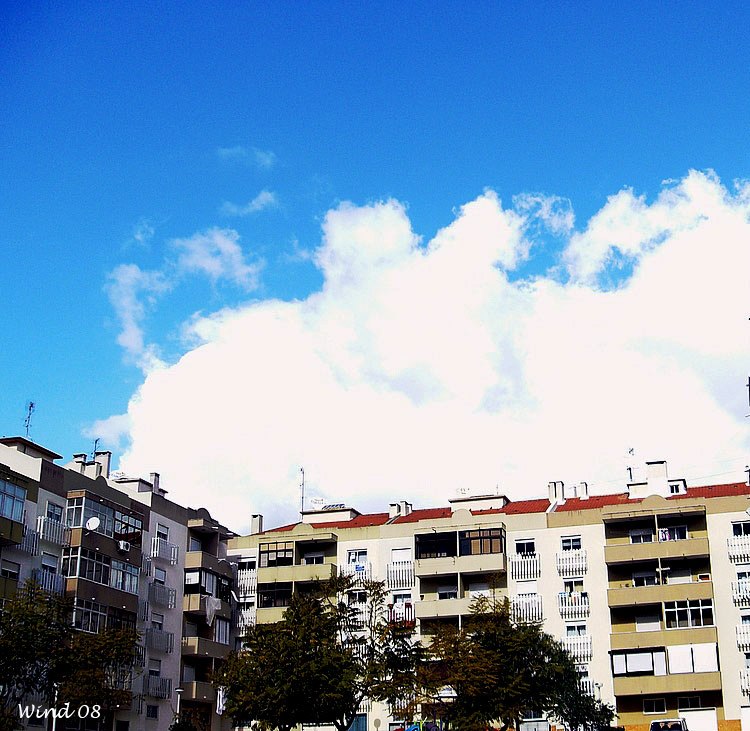 Buildings and a big cloud :)