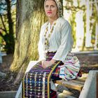 Bulgarian girl in folk costume