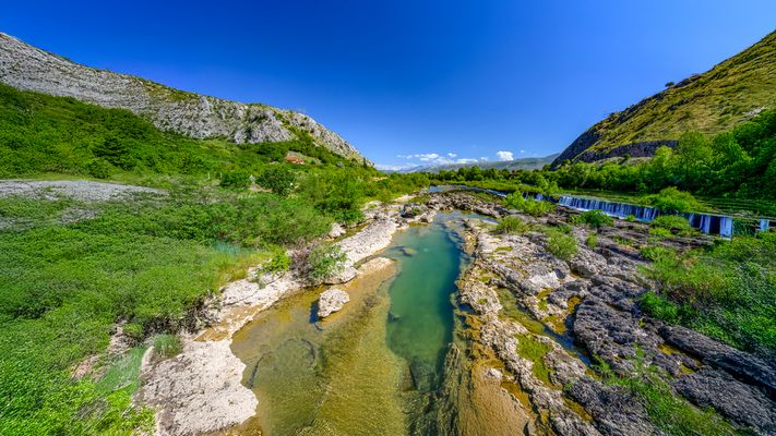 Buna-Wasserfälle an der Mündung in die Neretva