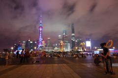 Bund at night with nightlife