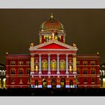 Bundeshaus - Lichtshow farbig