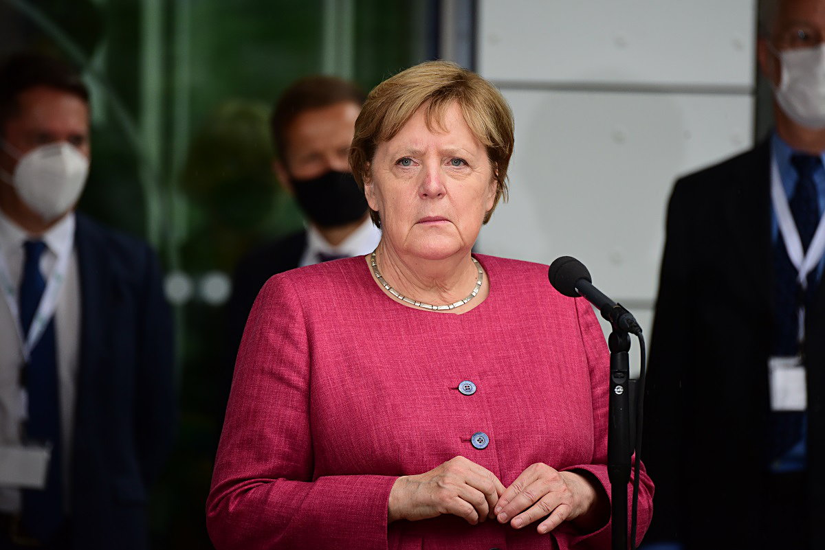 Bundeskanzlerin Dr. Angela Merkel in Garching Forschungszentrum am 15.09.2021