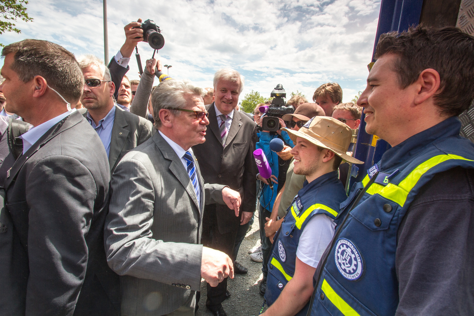 Bundespräsident Gauck besucht Hochwasserregion Deggendorf