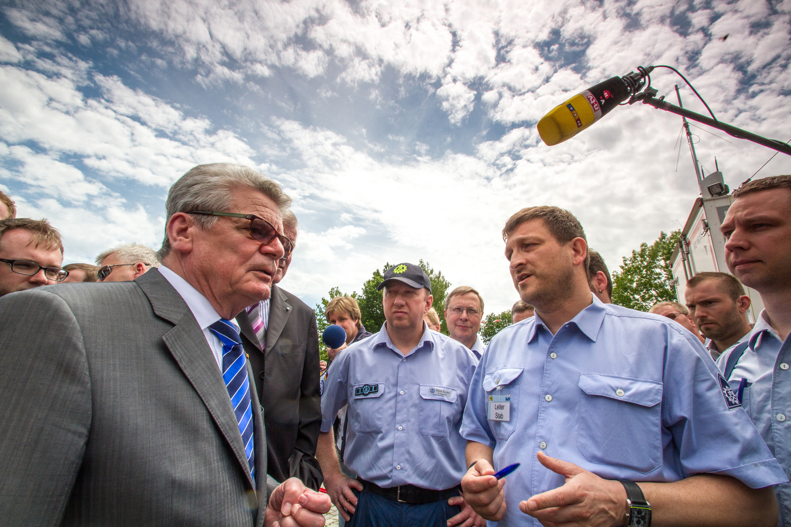 Bundespräsident Gauck in der Hochwasserregion um Deggendorf