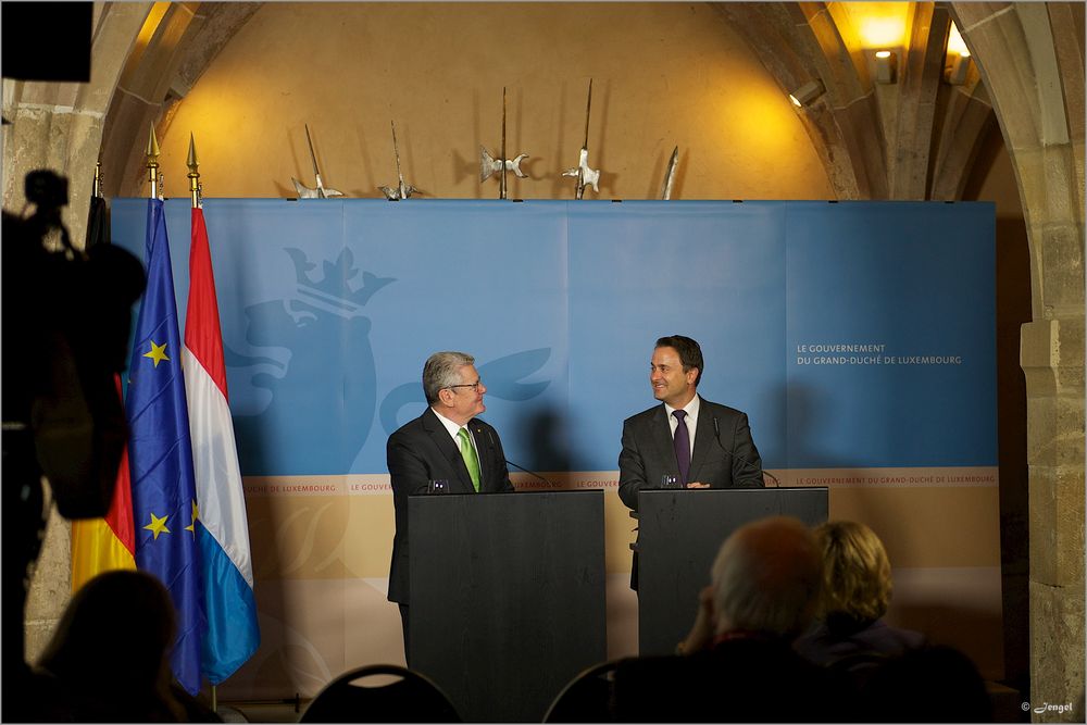 Bundespräsident Joachim Gauch & Ministerpräsident von Luxemburg Xavier Bettel