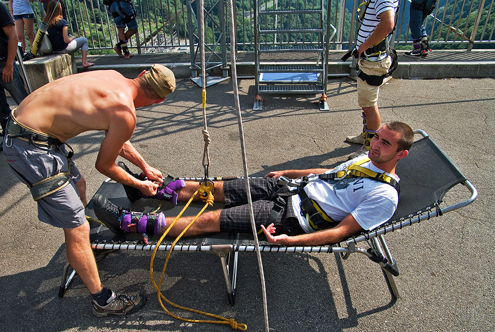 Bungee-Jump Vorbereitung