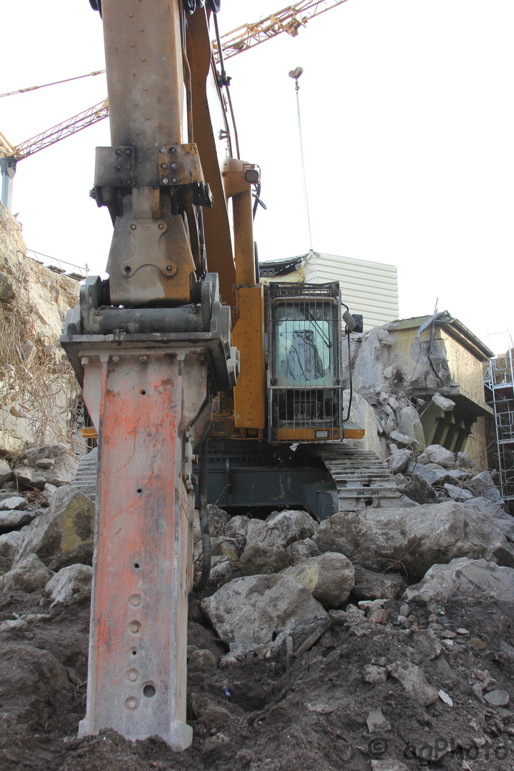 Bunkerabriss in der Bielefelder Altstadt