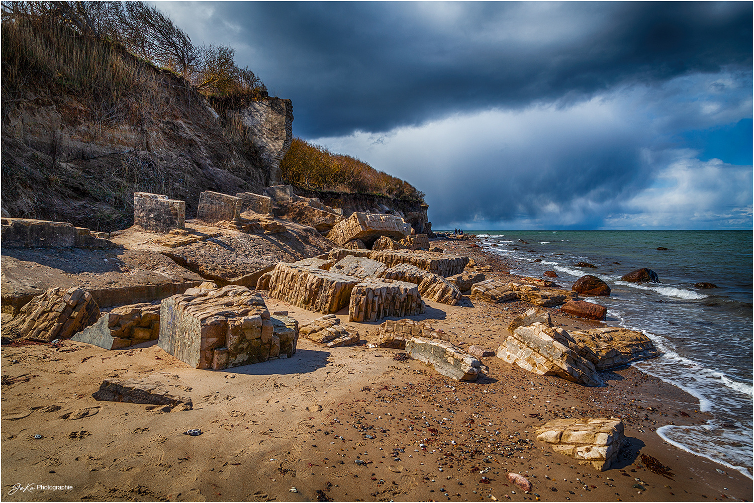 Bunkerreste am Strand