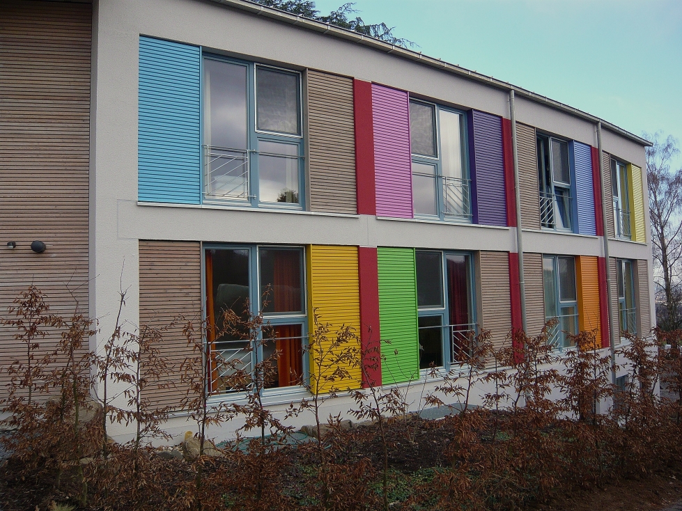 ... bunte Fassade