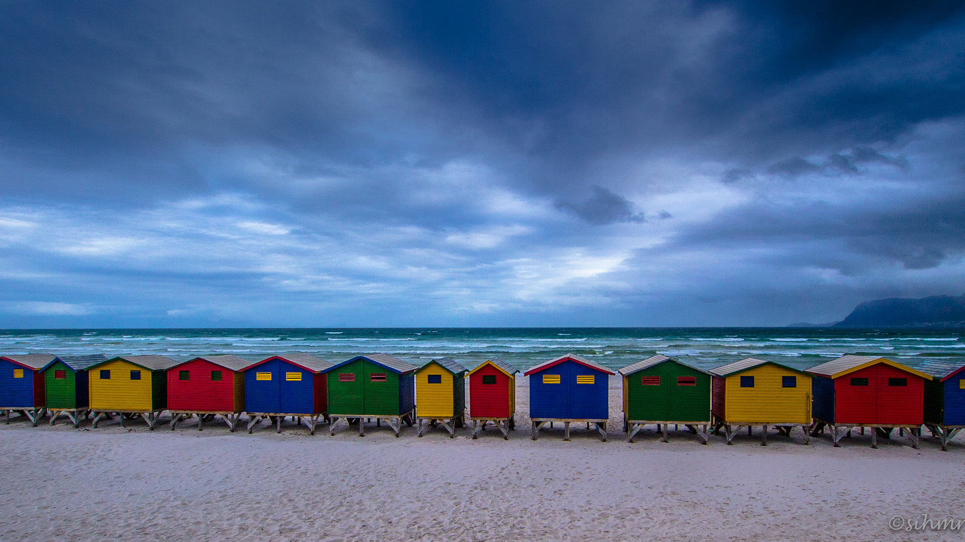 Bunte Häuse in Muizenberg in Cap Town