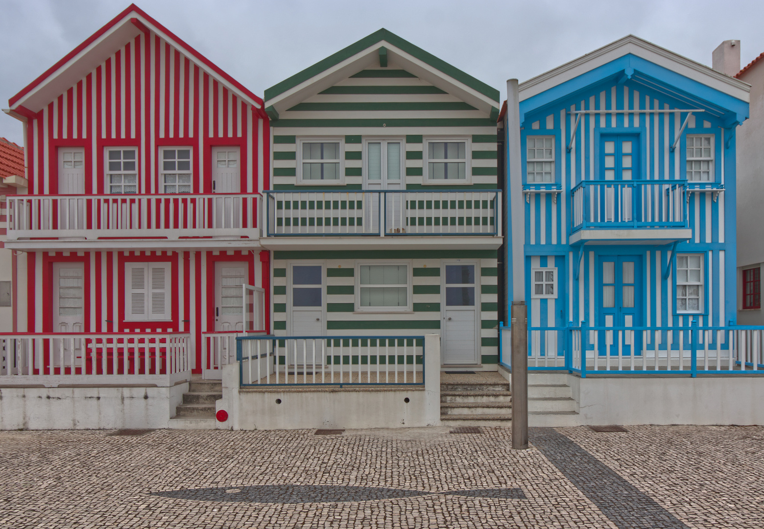 Bunte Häuser in Aveiro in Portugal