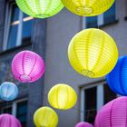 Bunte Lampions