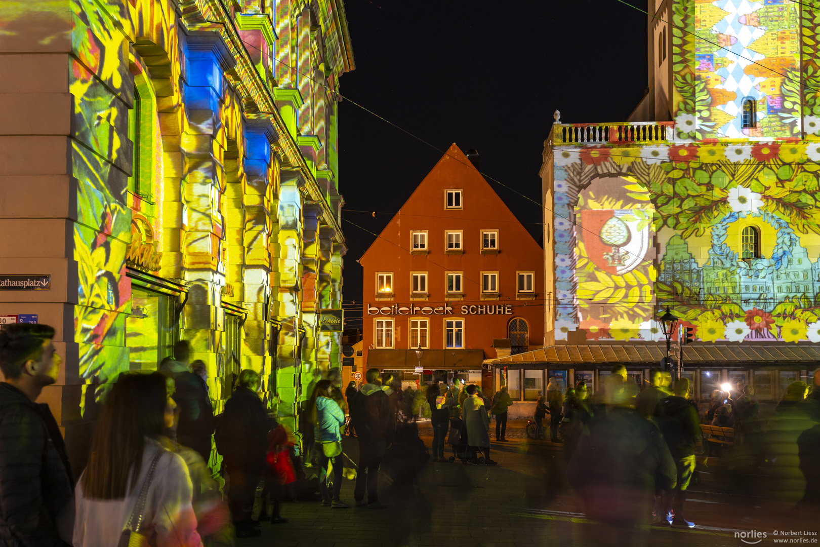 Bunte Lichter in Augsburg