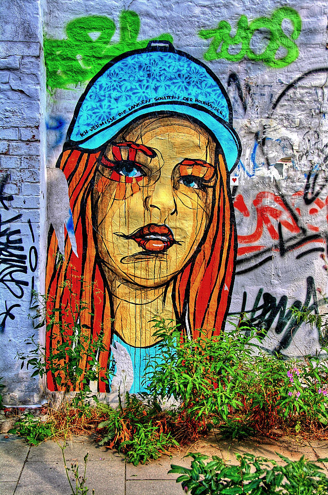 Bunte Mädchen-Graffy