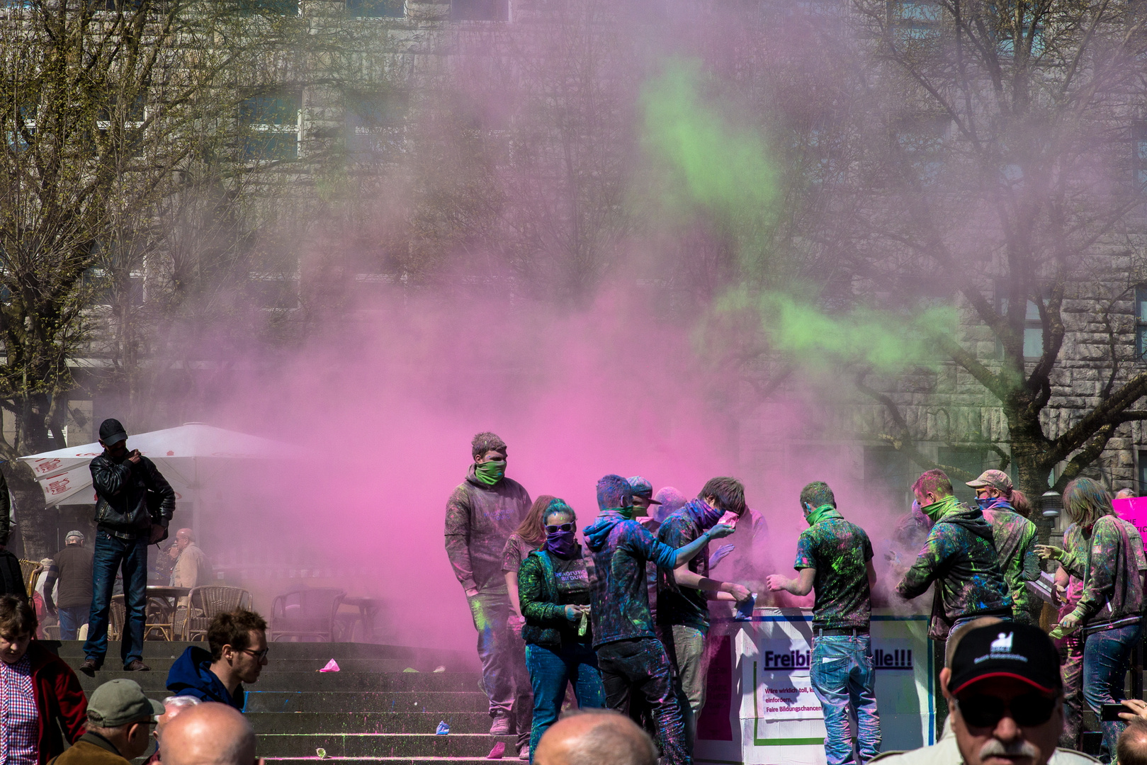 Bunte Protestaktion in Essen