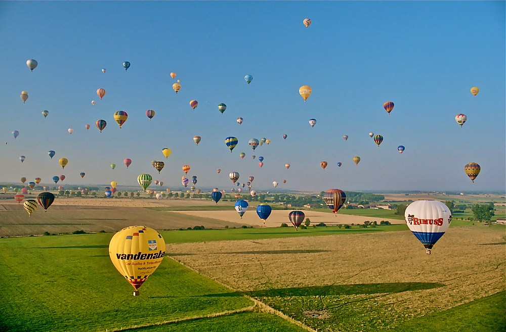 Bunte Regentropfen