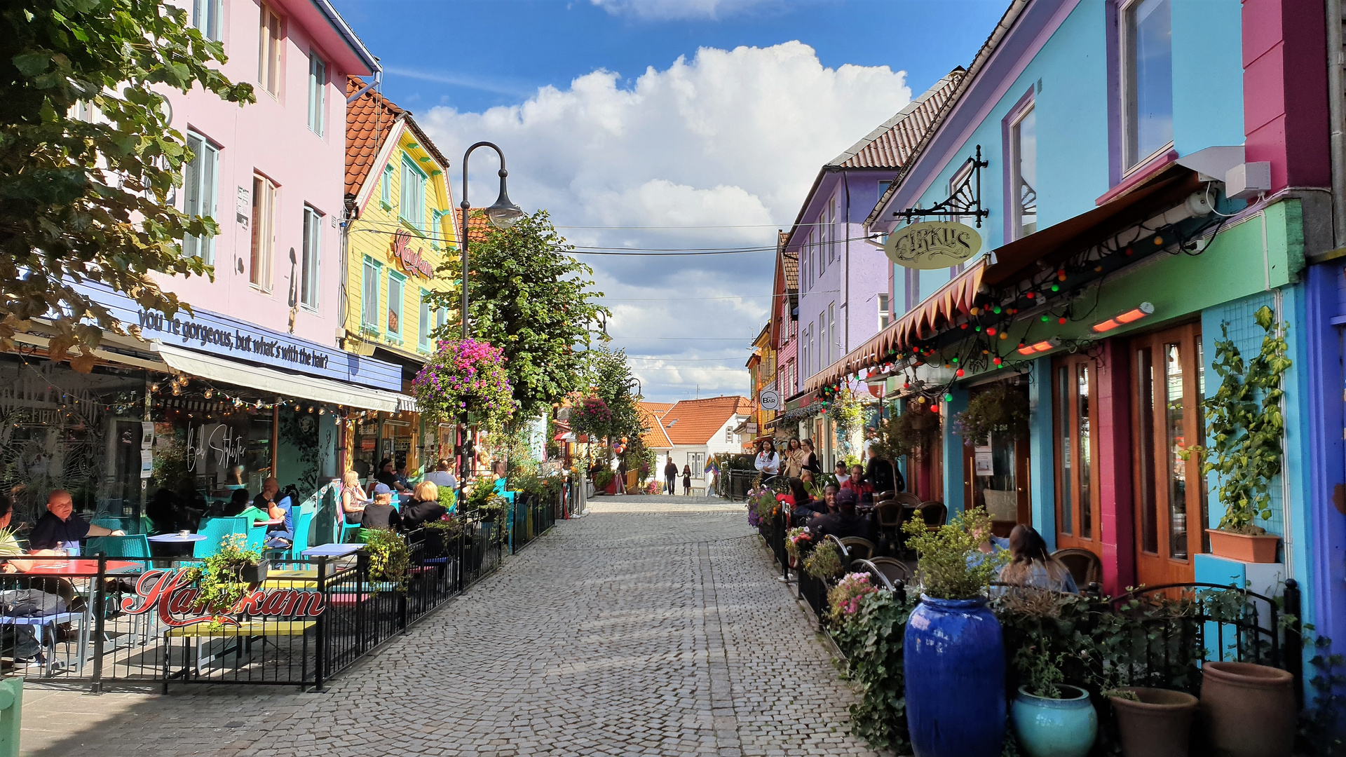 bunte Straßen in Stavanger