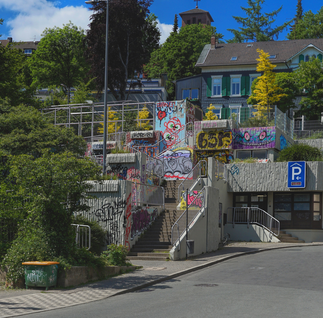 Bunte Treppe an der Kasinostraße