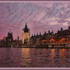 Bunter Blick auf Big Ben 