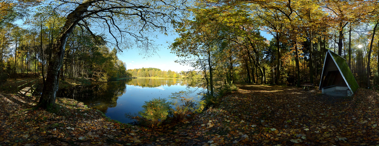 Bunter Brettmühlenteich